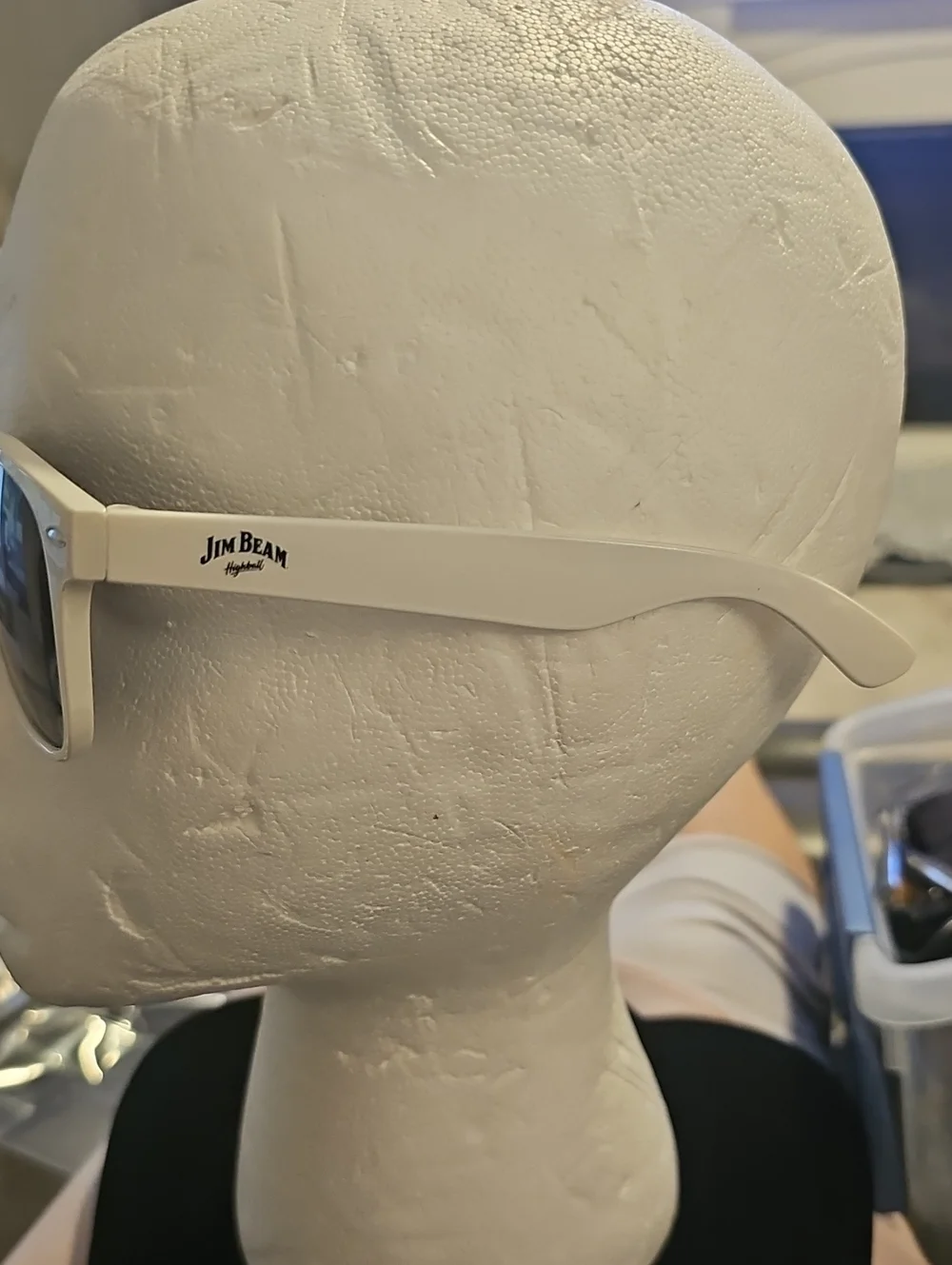 Jim‎ Beam Highball Wayfarer Sunglasses Mens Womens Size OS White Promo Plastic